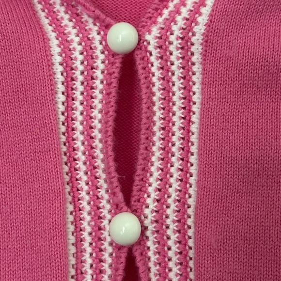 Lilly Pulitzer Pink Pearl Button Cardigan Sweater XS Women | Cropped Classic - Picture 5 of 9